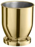 Waste Can 10.5hx8.6w Brss-pltd Steel