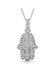 Victoria Kay 14k White Gold Diamond Hamsa Pendant (1/8cttw, IJ, I1-I2), 16"