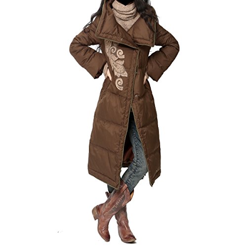 (アートカー)Artka オリジナルデザイン レディーズロング丈高級ダウンコート YK18438D