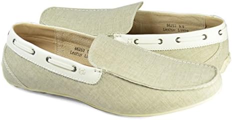 Men's Slip Ons . Beige and White
