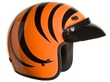 Brogies Bikewear Orange X-Small NFL Cincinnati Bengals Motorcycle Three Quarter Helmet