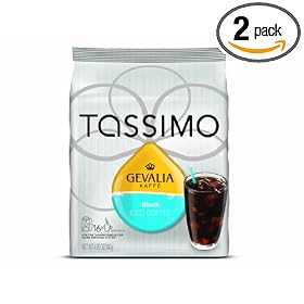Gevalia Black Iced Coffee, 16-Count T-Discs for Tassimo Coffeemakers (Pack of 2)