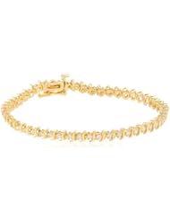 18k Gold S-Link Diamond Tennis Bracelet (1.0 cttw, H-I Color, SI2-I1 Clarity), 7"