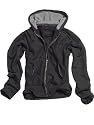 S&T75 Plain Vintage Destroyed Hoodie Zipper Schwarz (bis 5XL)