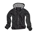 S&T75 Plain Vintage Destroyed Hoodie Zipper Schwarz (bis 5XL)