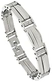 8 1/2 Gent's Surgical Steel Bar Bracelet 7/16 (11 mm) wide