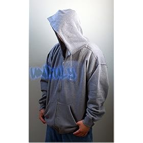 Unruly - Full Zip Up Plain and Blank Hoodie Sweatshirt