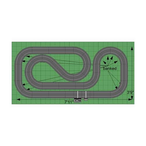 1/32 Scalextric Analog Slot Car Sport Track Sets Compact GT Raceway