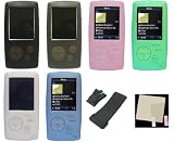 PCMICROSTORE Brand Premium Silicone Skin Case Cover with Belt Clip - Sports Armband - Sceen Protector - for Sony Walkman NWZ-A815 A815 A816 A818