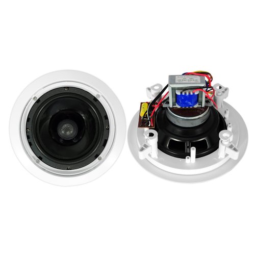 Pyle Home PDIC60T 6.5-Inch Two-Way In-Ceiling Speakers with 70V Transformer (Pair)