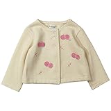 《H28年秋冬物》(日本製) Pample Mousse(パンプルムース) A/Cダブルフェイスチョウチョ刺繍カーディガン 95cm/IV NO.DP-63256