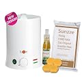 Sunzze Profi Wachserw�rmer wachsger�t mit 1kg Profi Enthaarungswachs 150ml Lotion, Benutzung ohne Vliesstreifen