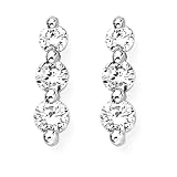 3 Diamond Earrings 1/2 ct. in 14K White Gold