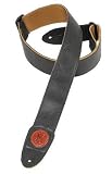 Levy's Leathers Suede Leather Guitar Strap,Black