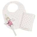 Elegant Baby Wall Hanging Porcelain Cross & Bible Pink