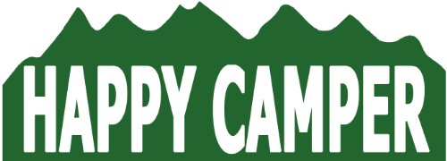 Happy Camper Funny Camping Bumper Sticker 9″ X 3.5″