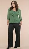 Plus Size Leighton Herringbone Trousers-Final Sale
