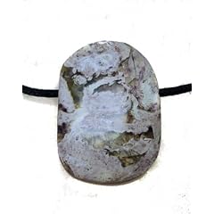 TF Premium-Trommelstein mit Bohrung: Feueropal mit Band