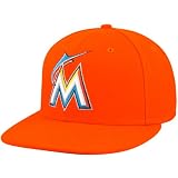 MLB New Era Miami Marlins Orange Authentic On-Field Away 59FIFTY Fitted Hat (7 1/2)