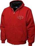 NCAA Men's Ohio State Buckeyes Cumberland Hooded Full Zip Lined Workwear Jacket, Red, Large