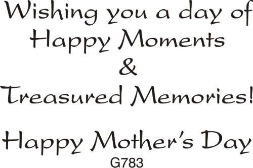 Mother's Day Greeting Rubber Stamp by DRS Designs - Made in USA