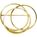 14K Gold Vintage Circles Brooch, circa 1940s
