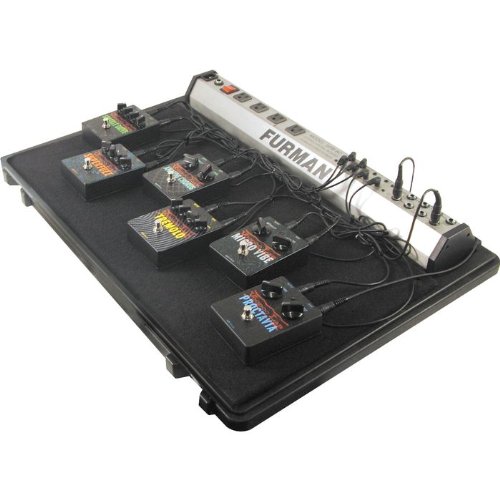 Furman SPB-8C Deluxe Stereo Pedal Board with Hardshell Case, Handle and Wheels, Power Conditioner