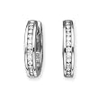 10K White Gold 1/4 ct. Diamond Huggie Earrings
