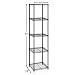 5 TIER UNIT USES 3/4 DIAMTER CHROME POSTS (Chrome) (47"H x 18"W x 18"D)