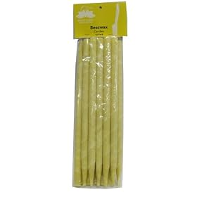 White Egret Candles, Beeswax, 12 candles