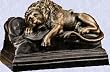 Larry the european desk top lion statue iron sculpture