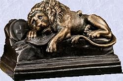Larry the european desk top lion statue iron sculpture