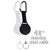 Heavy-Duty Retractable Key Chain Reel 48" Stainless Cable - Great for ID Swipe Cards