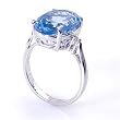 7.28 Carat 14KWG Blue Topaz Ring