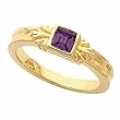 14K Yellow Gold Amethyst Ring