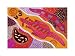Aboriginal Painting by John Newcomb. Size 15.97 inches width by 11.08 inches height. ...