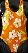 Girls 1 PC U-Back Orange Floral