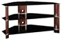 Bush Furniture Segments Corner Swivel TV Stand, Rosebud Cherry/Bright Silver