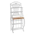 Trellis Bakers Rack - White