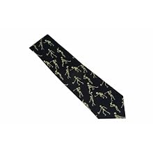 3B Scientific Black Silk Skeletons Playing Sports Necktie