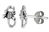 Tiny Sterling Silver Scorpio Stud Earrings