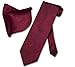 Vesuvio Napoli Burgundy PAISLEY NeckTie Handkerchief Matching Men's Neck Tie Set