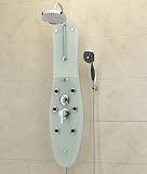 Jacuzzi EC31000 Chrome Ristorre- Ovale Double Handle Shower Panel Multi-Function Hand Shower with Hose and 6 Body Sprays from Ristorre- Collection EC31