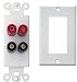 Morris Products 80391 Sound System Plates Binding Post 2 Pair, White