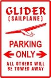 GLIDER PARKING catapult space plane fly sign