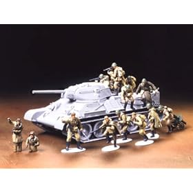 1/48 WWII Russian Infantry & Tank Set