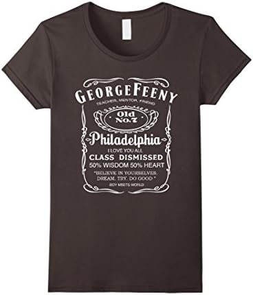 Women's George Feeny Whiskey t shirt Small Asphalt