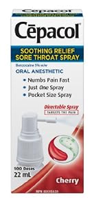 Cepacol Spray Sore Throat Plus Coating Cherry, 0.75 Ounce (Pack of 24)