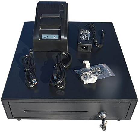 New USB 58mm POS Thermal Dot Receipt Printer Electronic Cash Drawer Roll Paper (#200011)