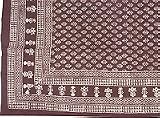 ShalinCraft Bed Sheet Flat Sheets - Block Print Interior Decoration Queen Size (bshtd517)